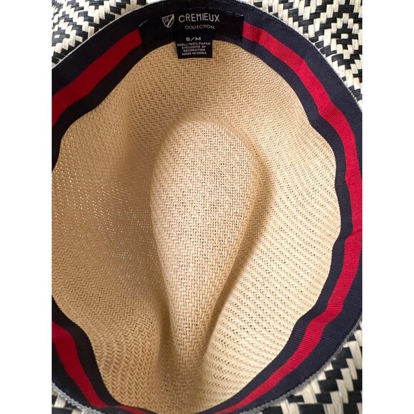 💖Cremeux Collection Beige & Black Wide-Brim Fedora Hat - Picture 4 of 5